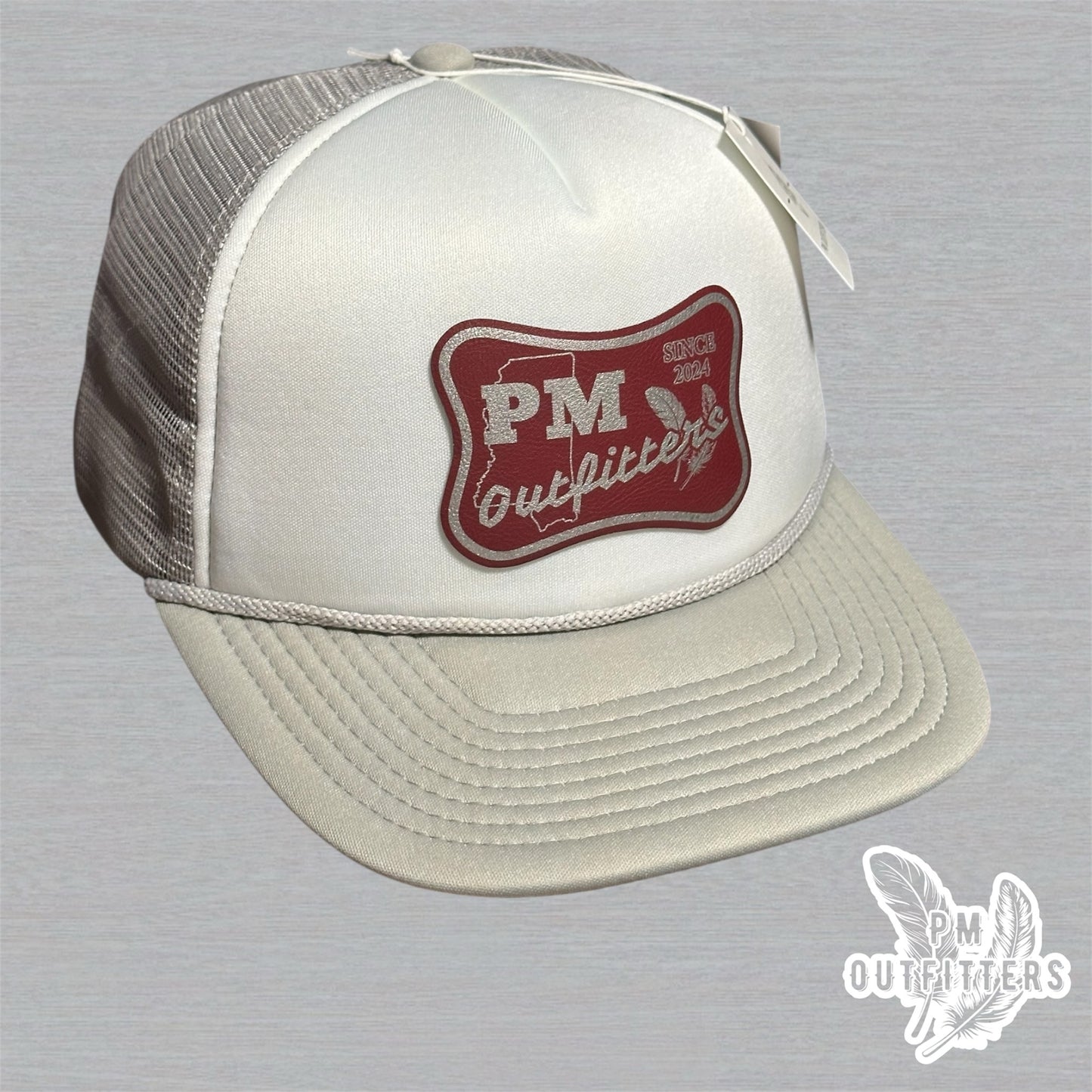 PM Outfitters Mississippi State Logo Design Foam Rope Trucker