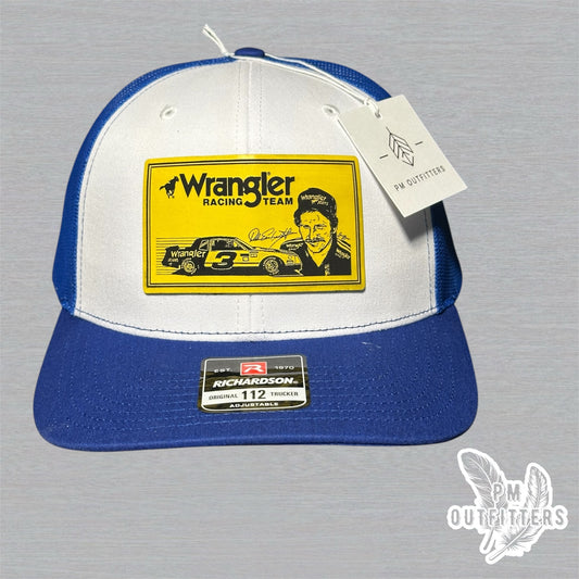 Dale Earnhardt Wrangler Racing Richardson 112 Trucker Hat Custom