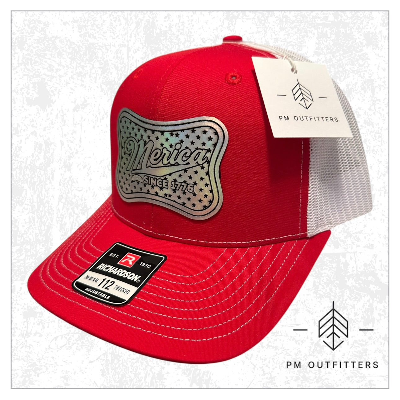 ‘Merica Custom Design Holographic Patch Trucker