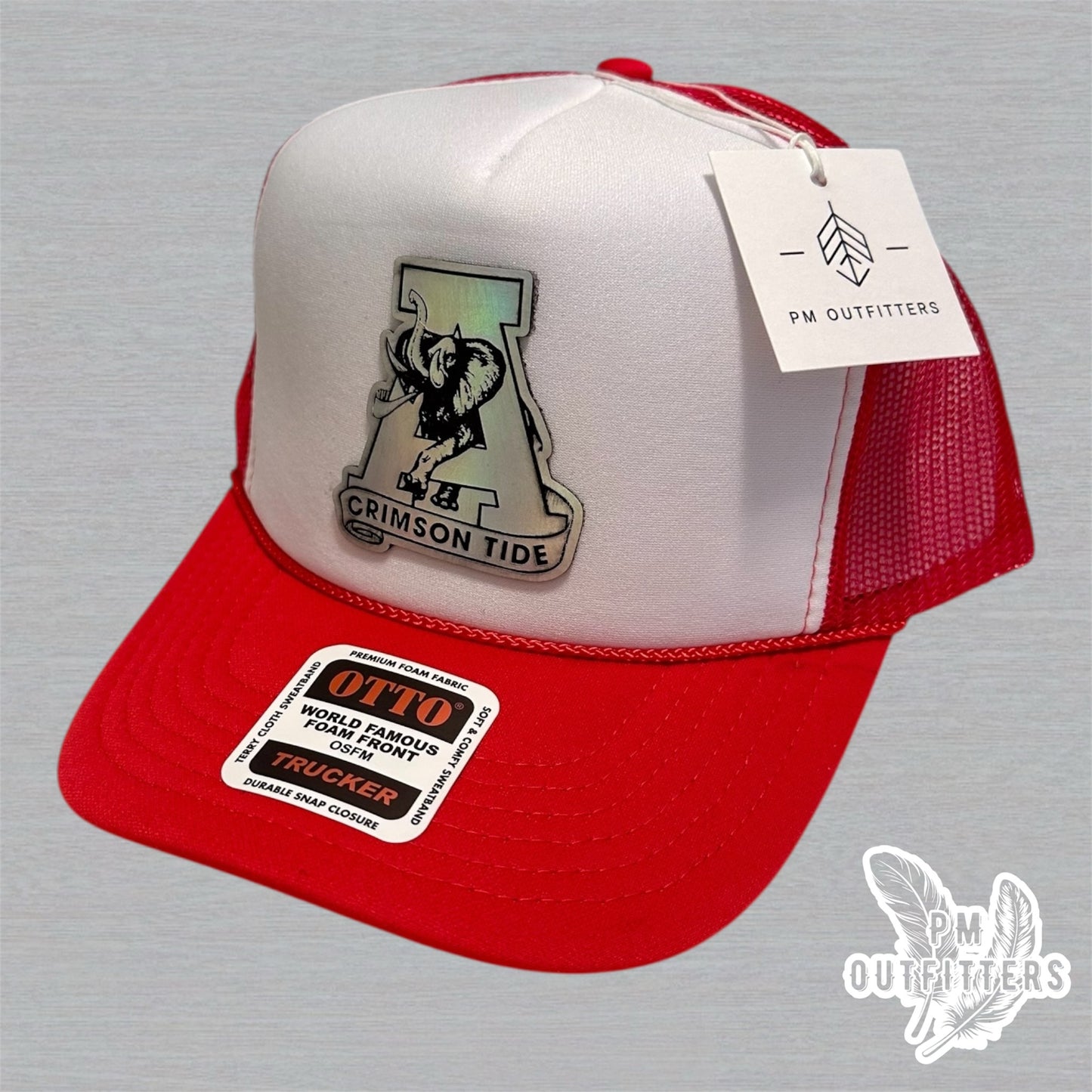 Holographic 80s Crimson Tide Foam Front Rope Trucker Hat
