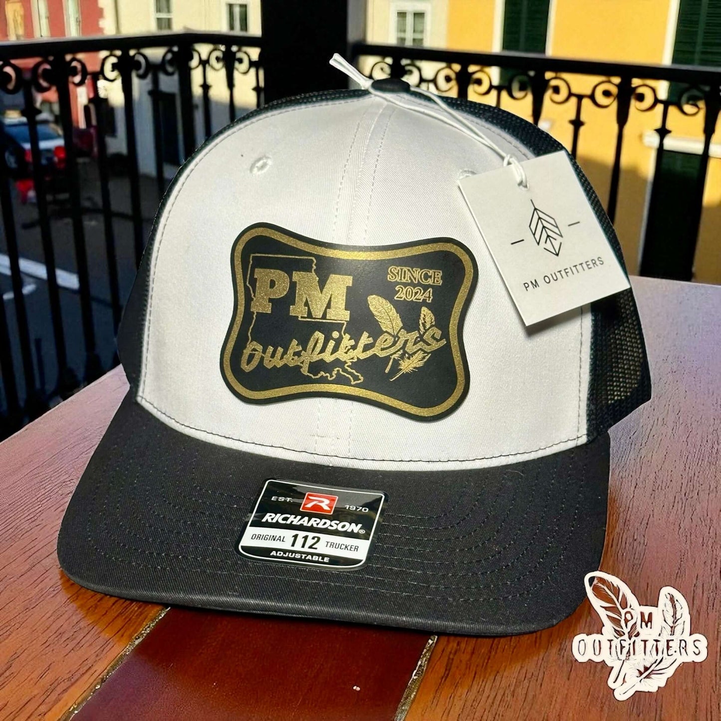 PM Outfitters Custom Design Saints Theme Logo Trucker Hat