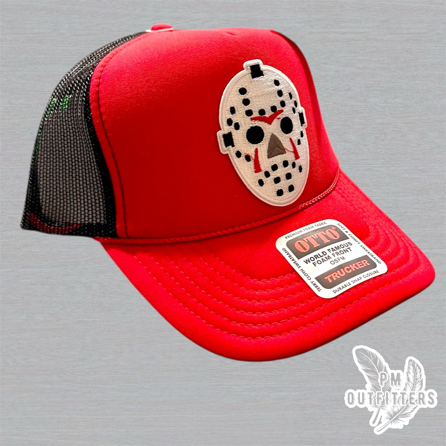 Halloween Jason Mask Foam Front Rope Trucker Hat
