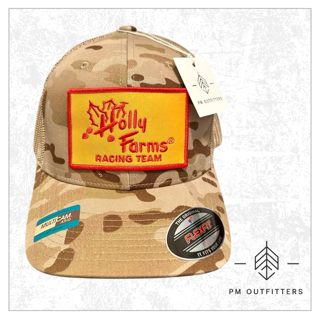Holly Farms Racing FlexFit Camo Trucker Hat