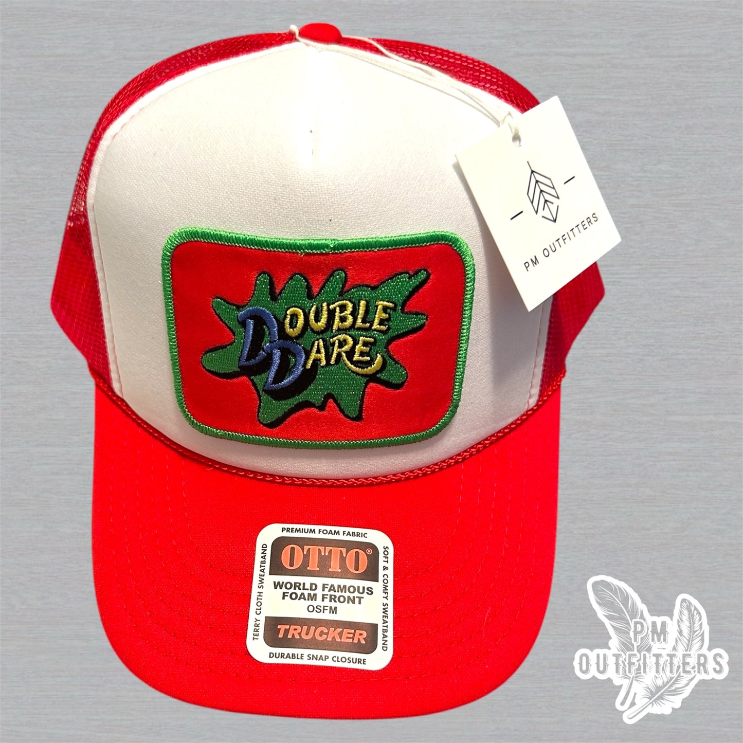 Vintage Double Dare Nickelodeon Foam Front Rope Trucker Hat