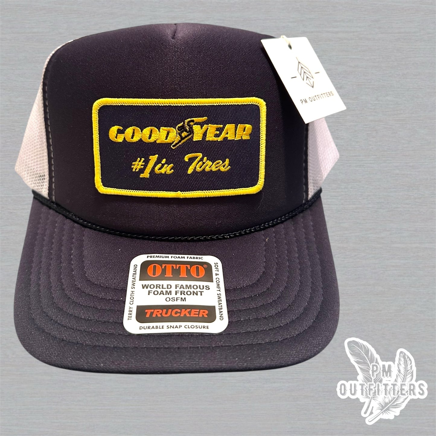 Vintage Good Year Tires Foam Front Rope Trucker Hat