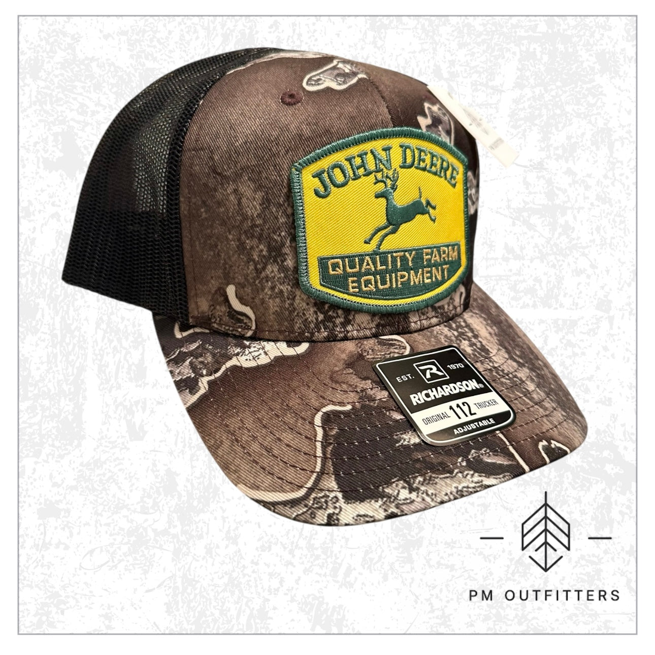 Vintage John Deere Tractors Realtree Excape Camo Trucker Hat