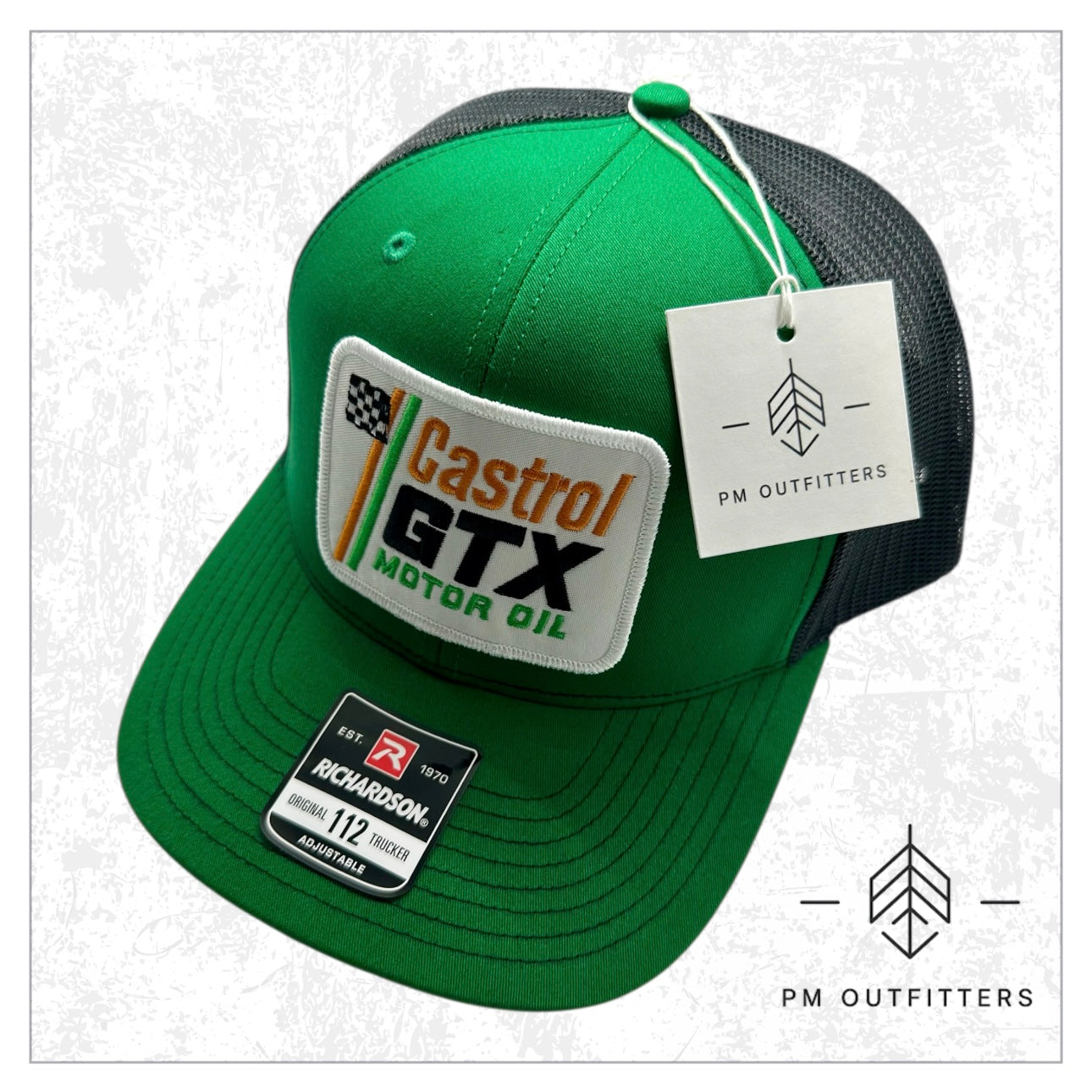 Retro Castrol GTX Motor Oil Embroidered Patch Trucker Hat