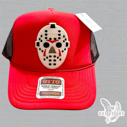 Halloween Jason Mask Foam Front Rope Trucker Hat