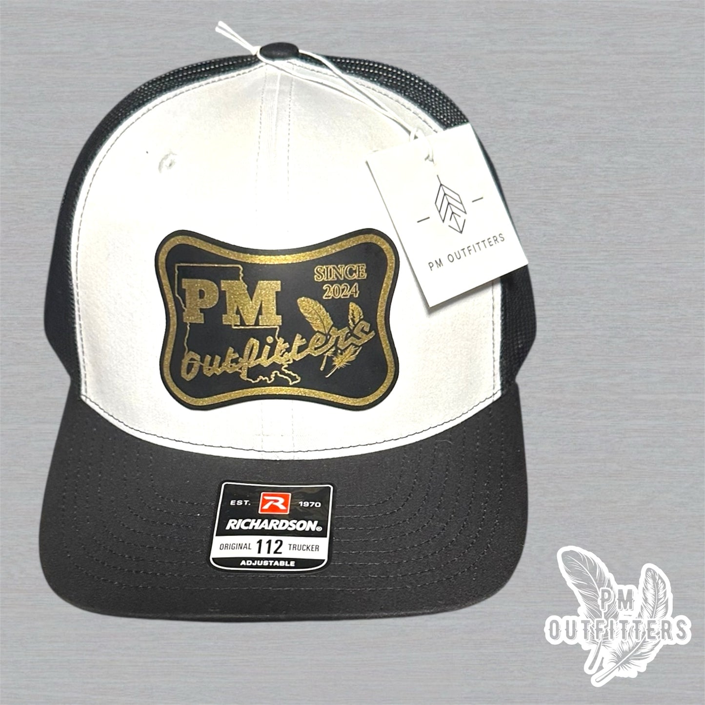 PM Outfitters Custom Design Saints Theme Logo Trucker Hat