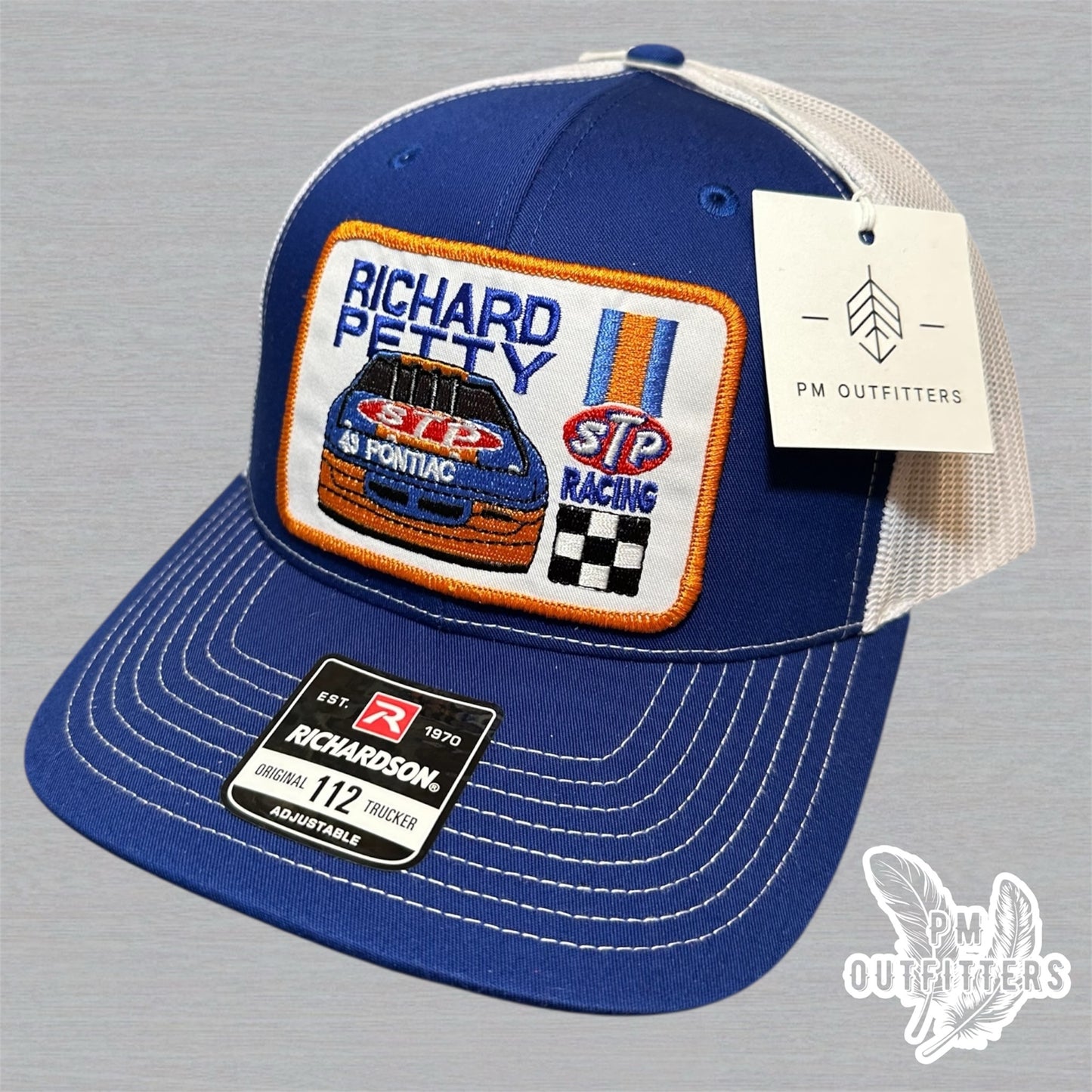 Richard Petty STP Racing Trucker Hat - Blue & White Richardson 112