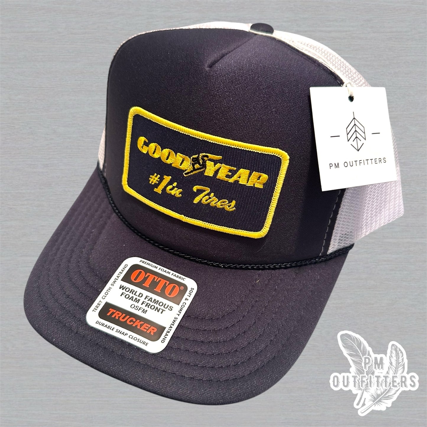 Vintage Good Year Tires Foam Front Rope Trucker Hat