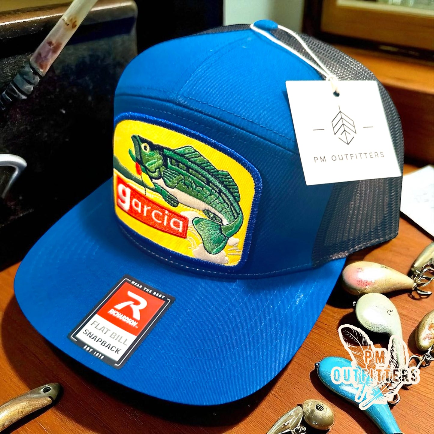 Retro Garcia Lures 7-Panel Trucker Hat