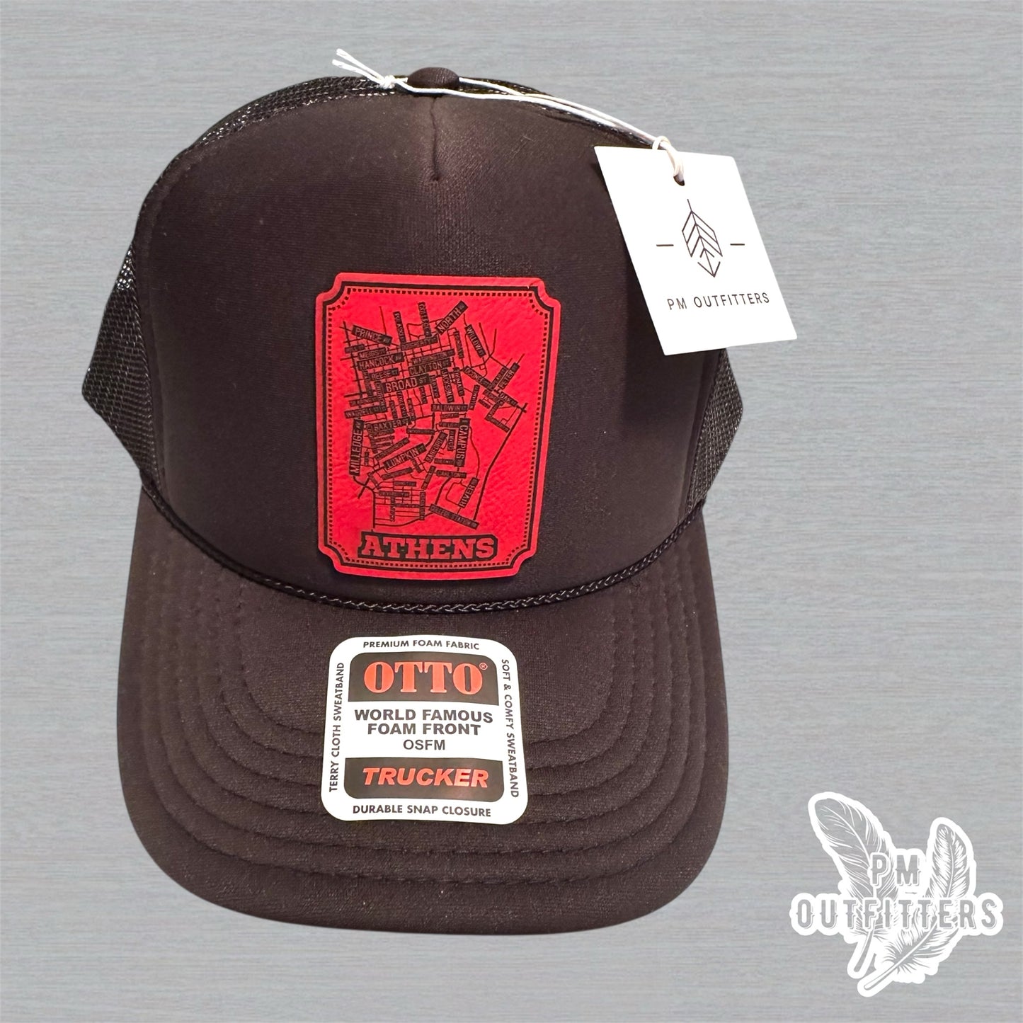 Custom Design University of Georgia Athens Map Foam Front Rope Trucker Hat