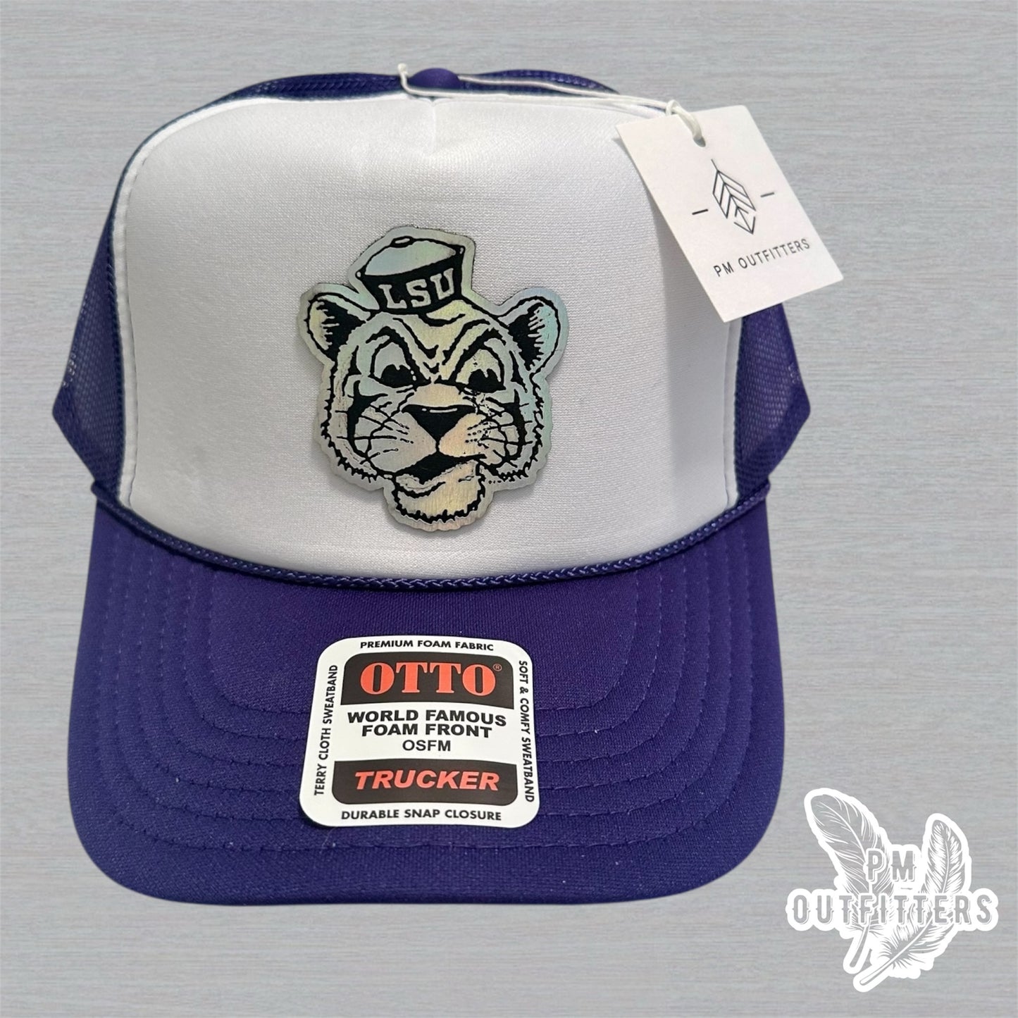 Holographic Vintage Bayou Bengal Foam Front Rope Trucker Hat