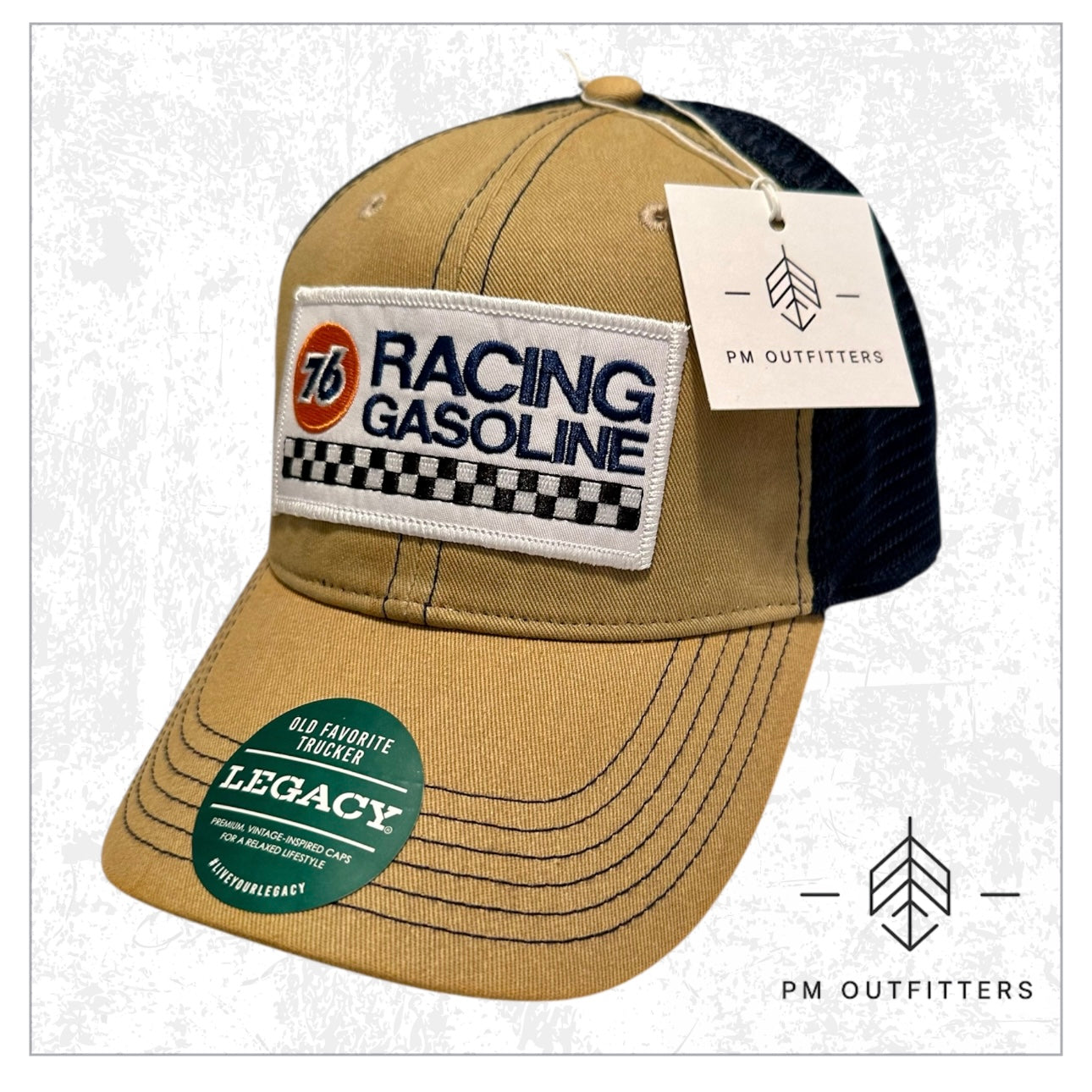 Retro NASCAR 76 Racing Gasoline Low Profile Trucker Hat