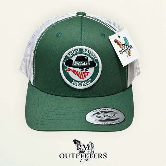 Skoal Bandit Racing Trucker Hat – PM Outfitters Retro Patch | YP Classics 6601 Green White NASCAR Tobacco Heritage