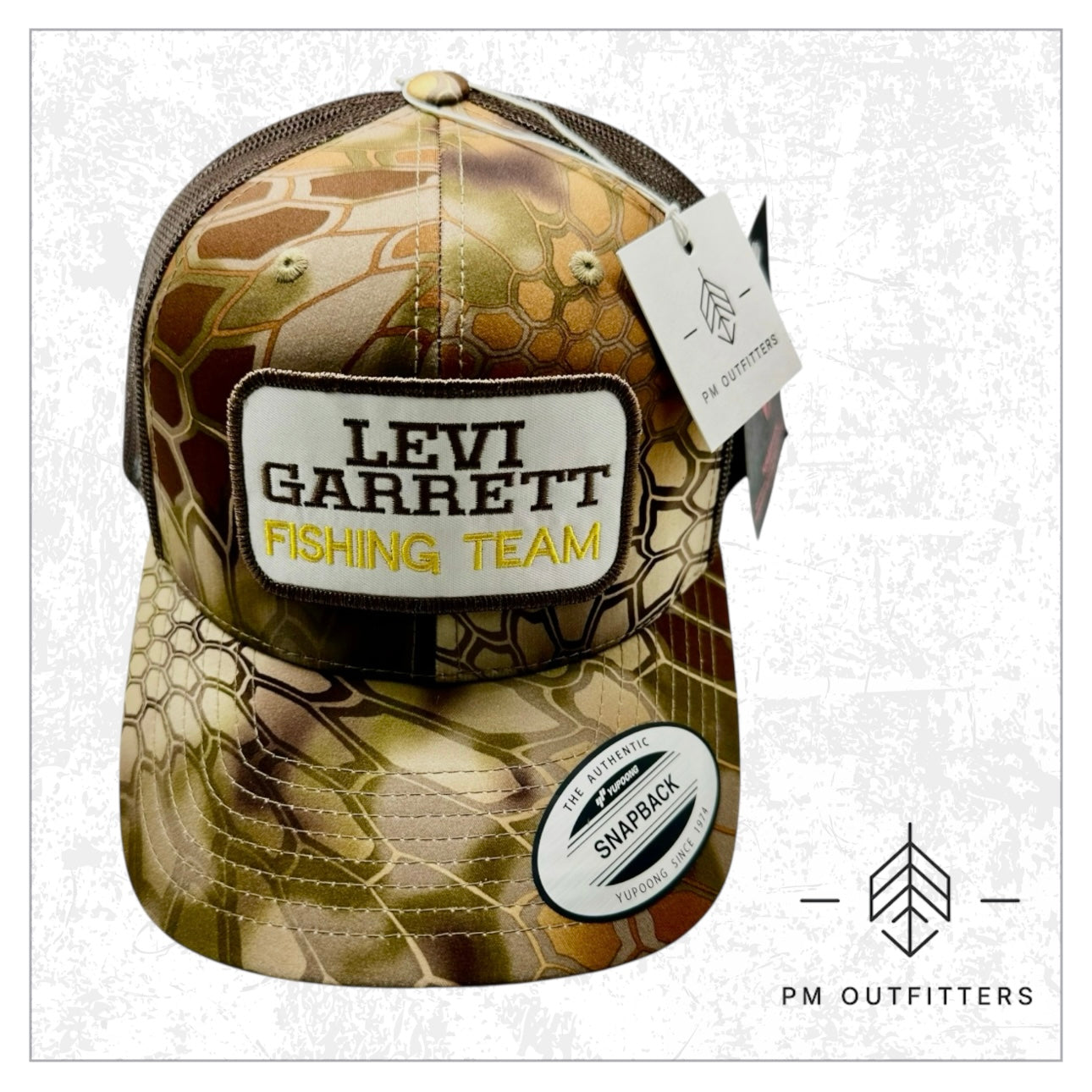 Vintage Levi Garrett Fishing Team Kryptek Camo Trucker