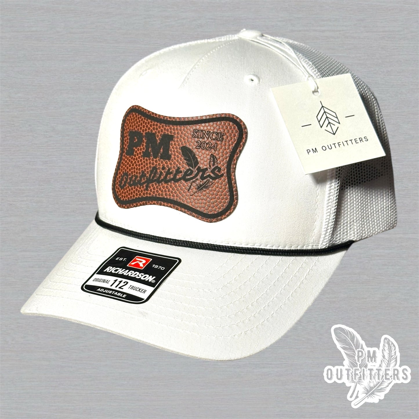 PM Outfitters Custom Design Football Logo Rope Trucker Hat