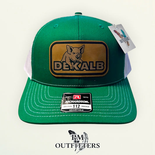 DeKalb Hog Patch Hat | Richardson 112 Kelly Green & White | Agricultural Heritage