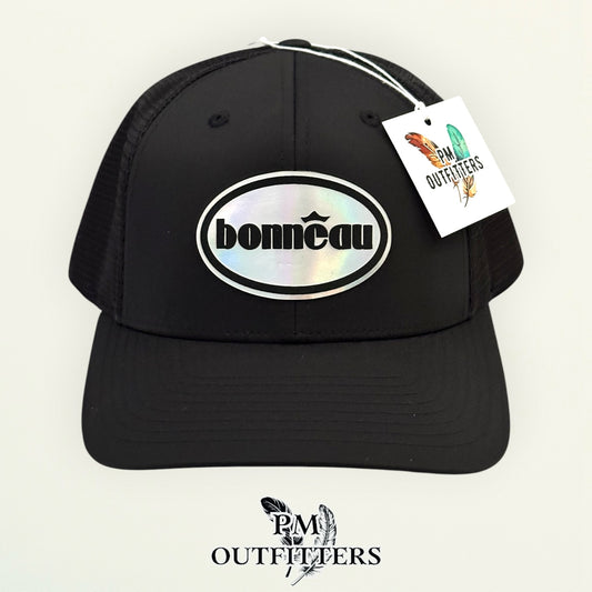 Bonneau patch detail oval wordmark holographic trucker hat