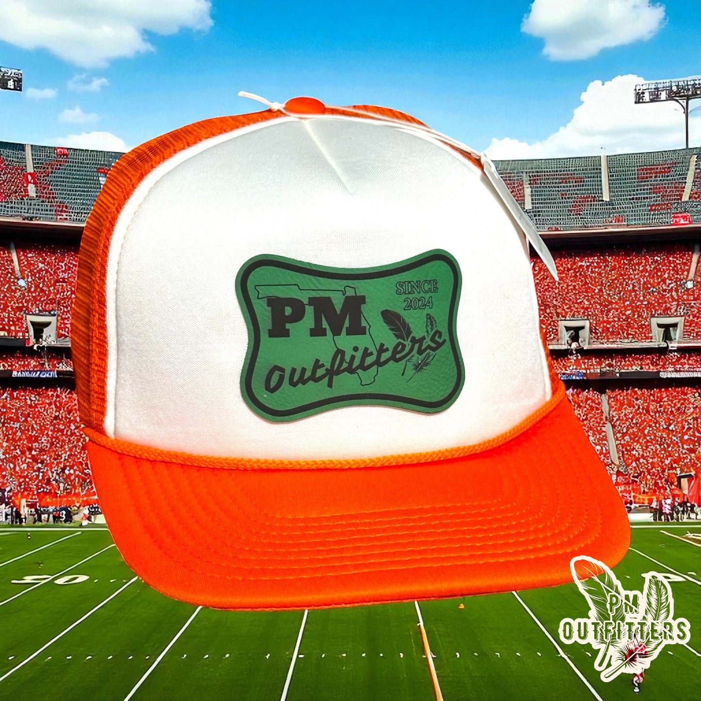 PM Outfitters Miami Logo Design Foam Rope Trucker