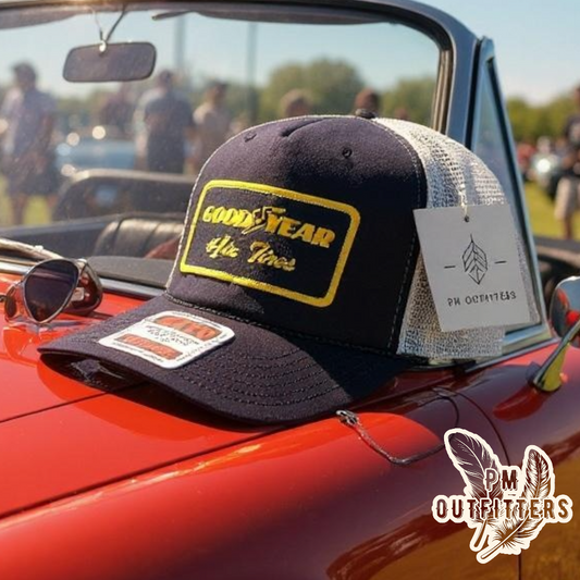 Vintage Good Year Tires Foam Front Rope Trucker Hat