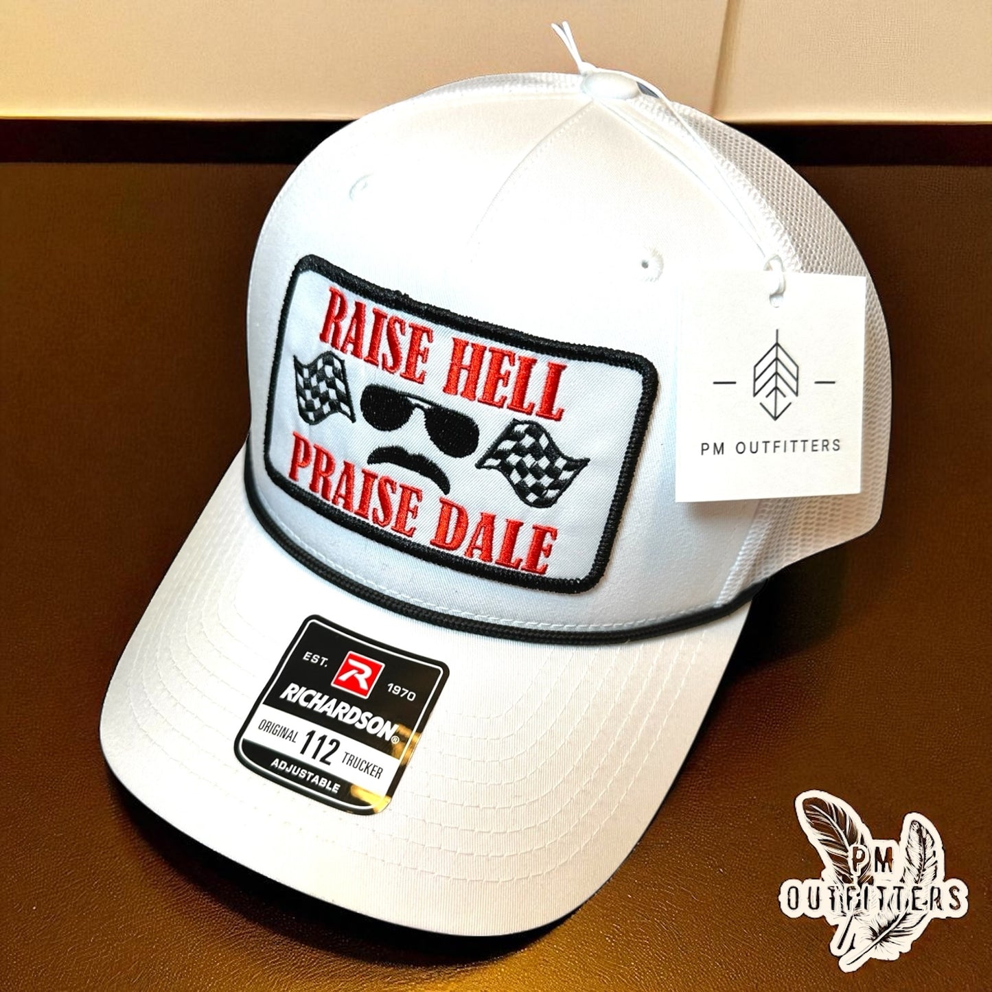Raise Hell Praise Dale Retro NASCAR Rope Trucker Hat