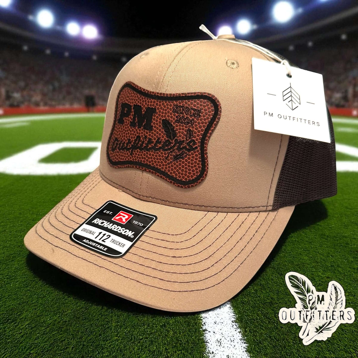 PM Outfitters Custom Design Football Logo Trucker Hat