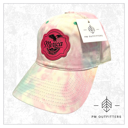 ‘Merica Custom Design Tie Dye Cap