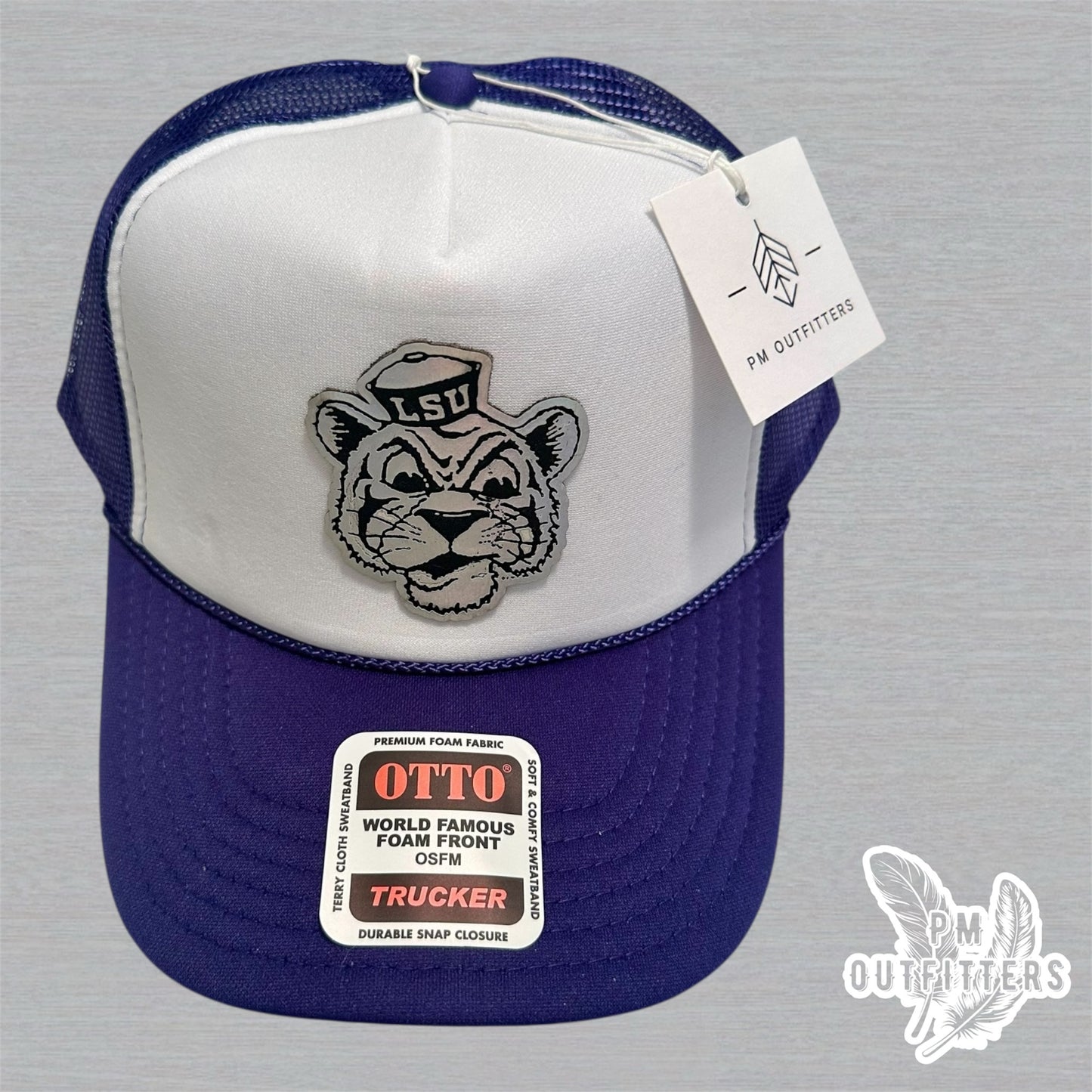 Holographic Vintage Bayou Bengal Foam Front Rope Trucker Hat