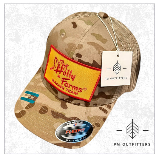Holly Farms Racing FlexFit Camo Trucker Hat