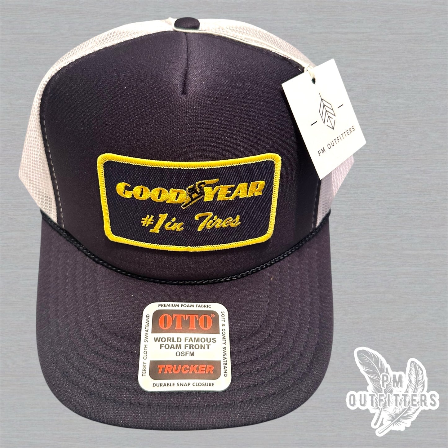 Vintage Good Year Tires Foam Front Rope Trucker Hat