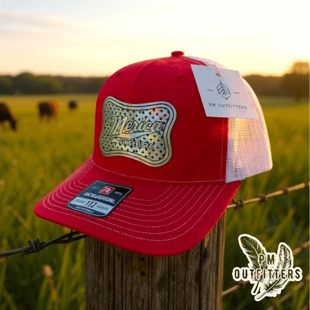 ‘Merica Custom Design Holographic Patch Trucker