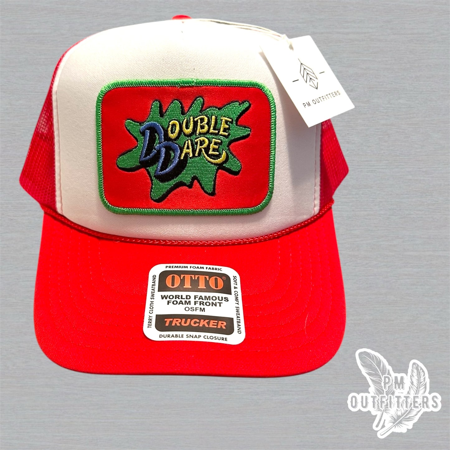 Vintage Double Dare Nickelodeon Foam Front Rope Trucker Hat