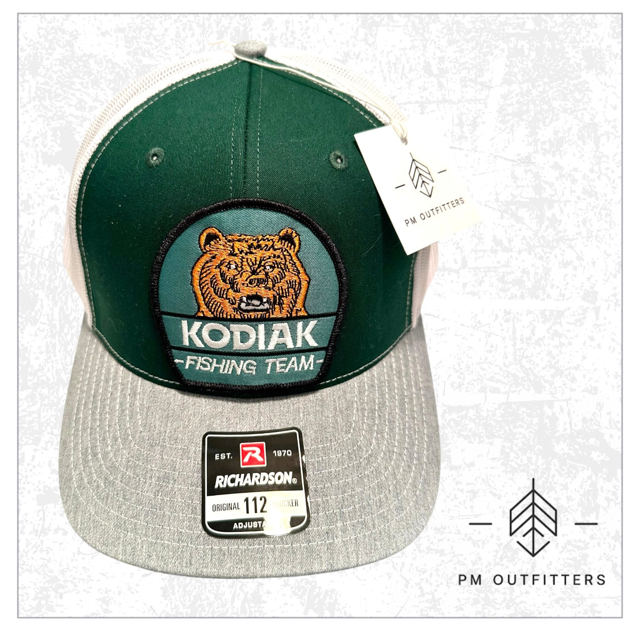 Retro Kodiak Bear Fishing Team Trucker Hat