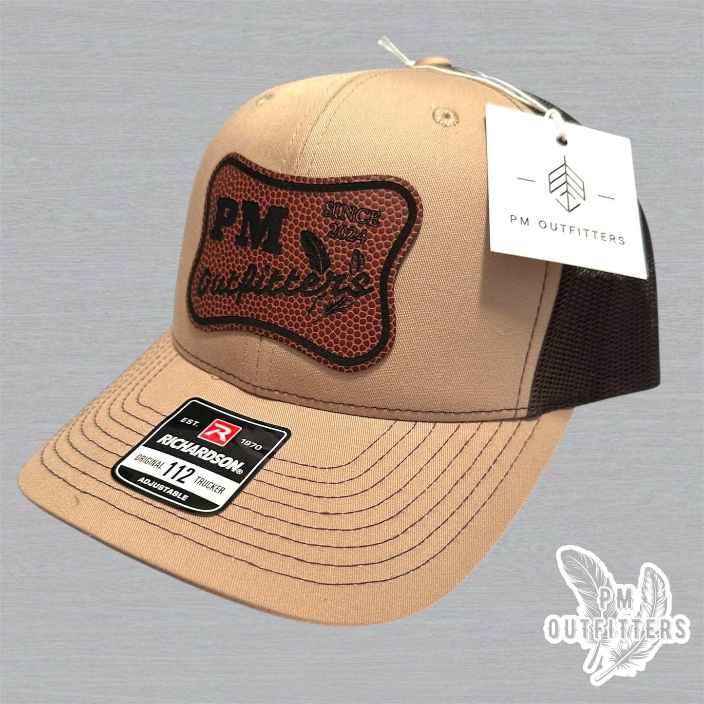 PM Outfitters Custom Design Football Logo Trucker Hat