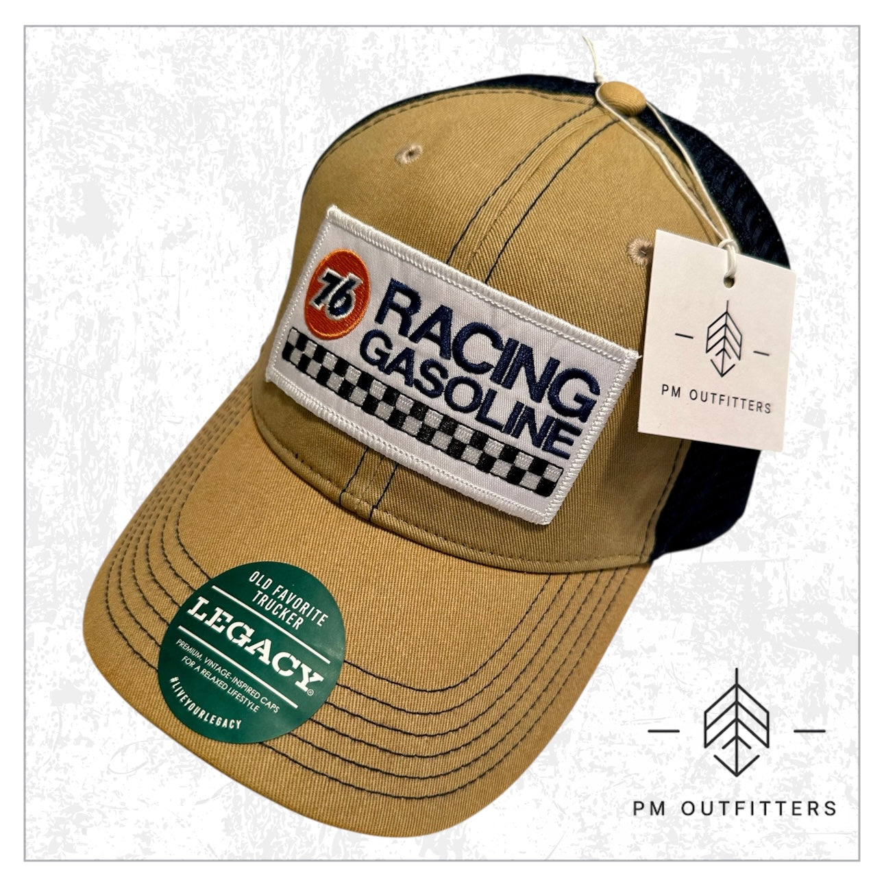 Retro NASCAR 76 Racing Gasoline Low Profile Trucker Hat