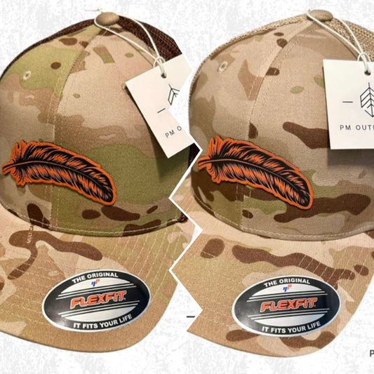 Signature Feather Camo FlexFit Trucker Hat