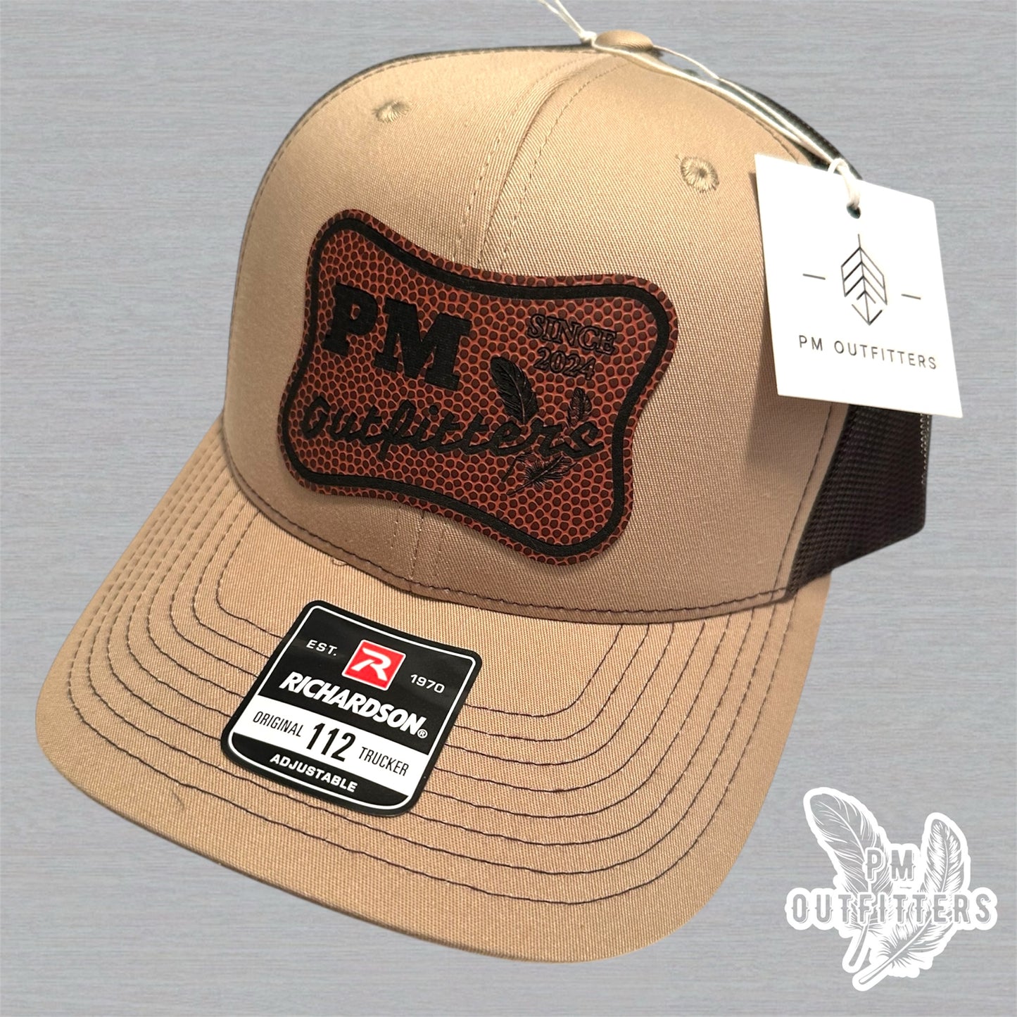 PM Outfitters Custom Design Football Logo Trucker Hat