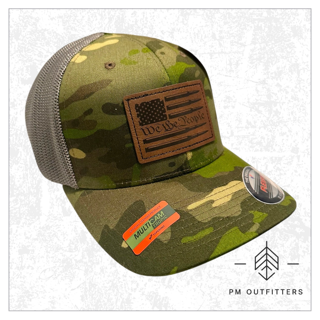 We The People Custom Design Camo FlexFit Trucker