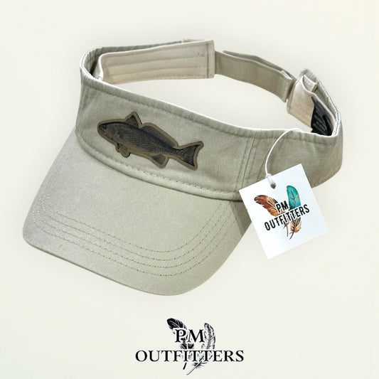 PM Outfitters Exclusive Design Redfish Sportsman Pigment Dyed Cotton Visor