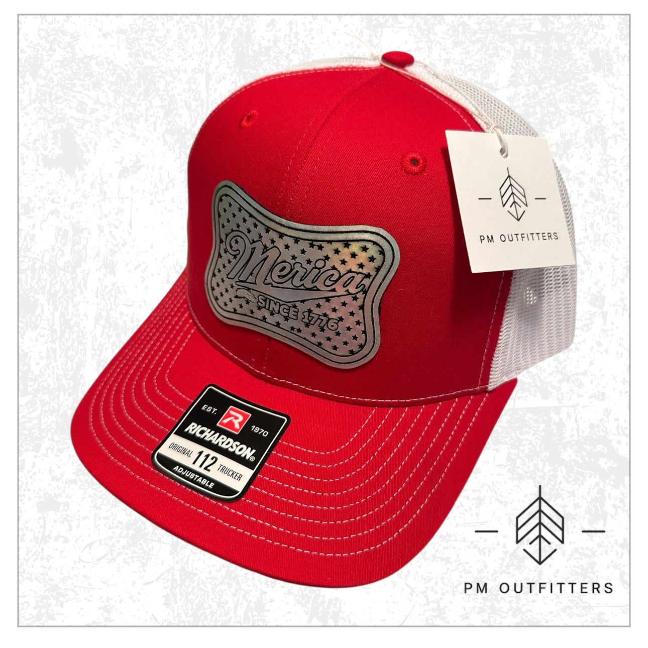 ‘Merica Custom Design Holographic Patch Trucker