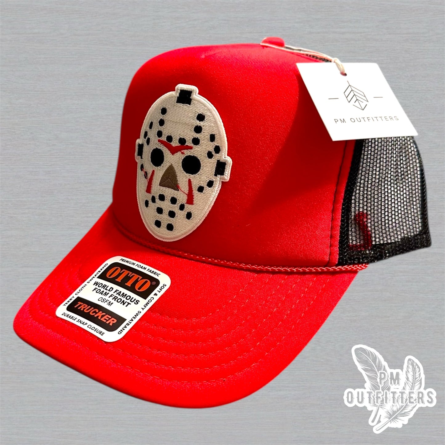 Halloween Jason Mask Foam Front Rope Trucker Hat