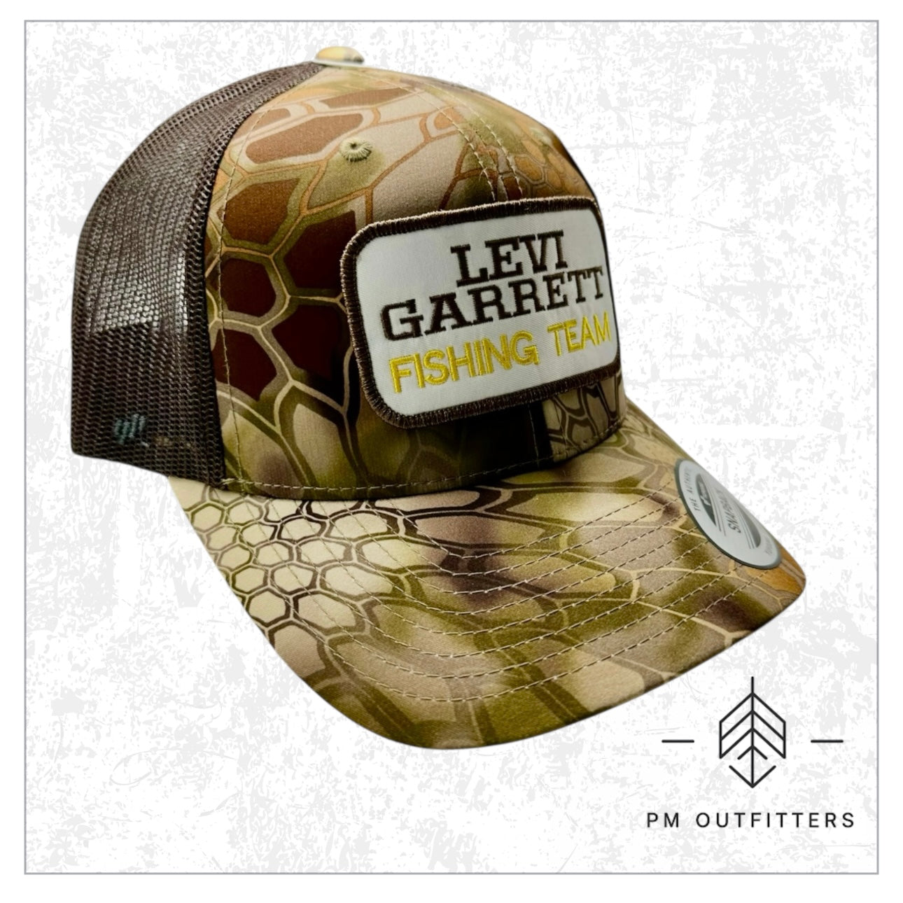 Vintage Levi Garrett Fishing Team Kryptek Camo Trucker