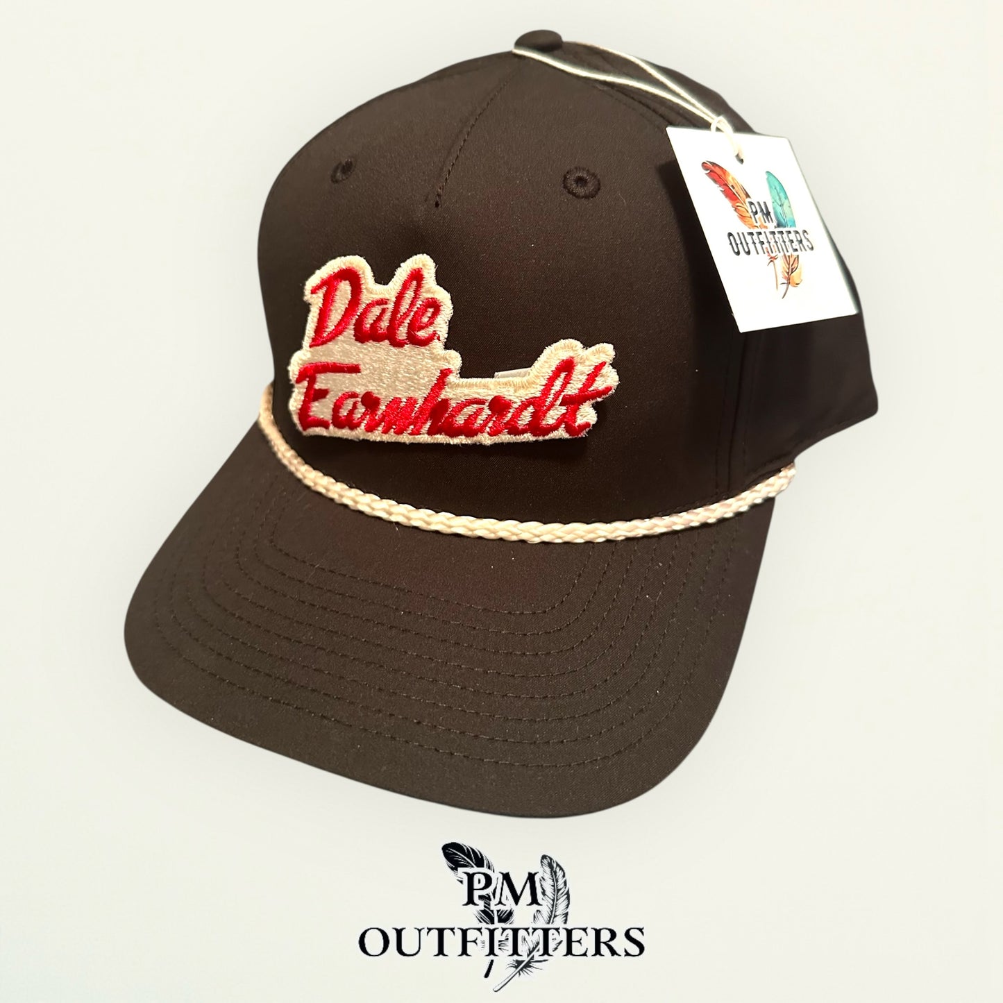 Dale Earnhardt Vintage Patch Hat - Authentic NASCAR Memorabilia | Richardson 258 Black White Rope