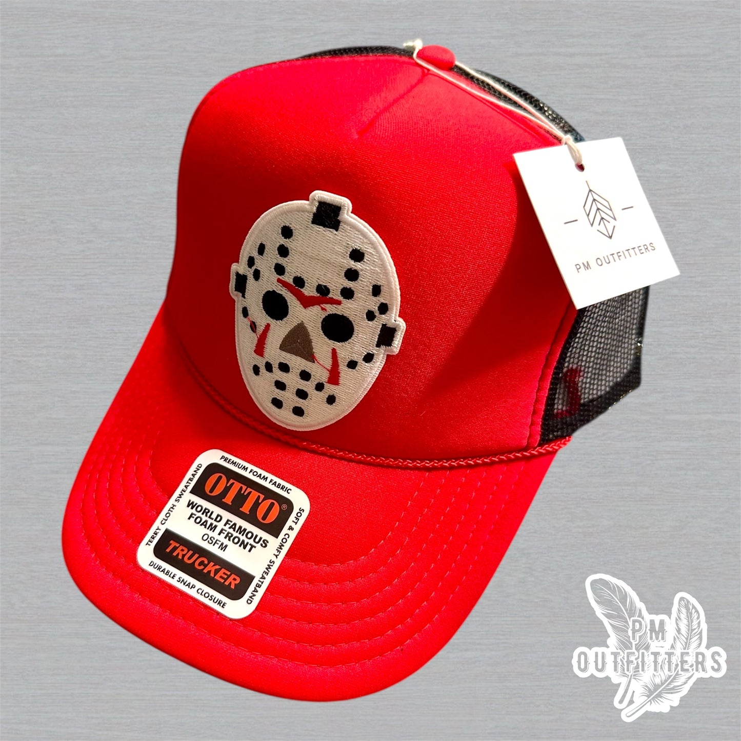 Halloween Jason Mask Foam Front Rope Trucker Hat