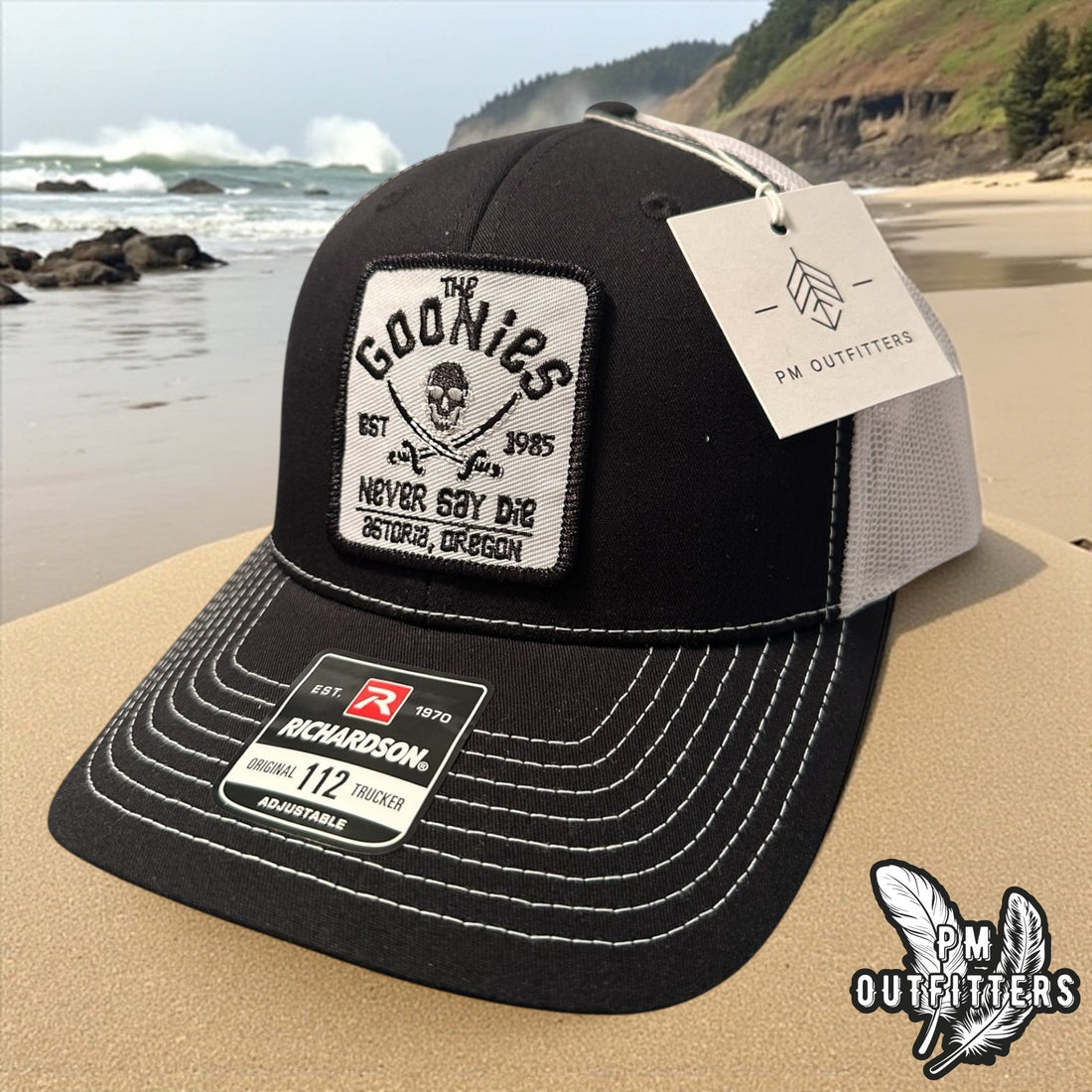 The Goonies Never Say Die retro patch trucker hat