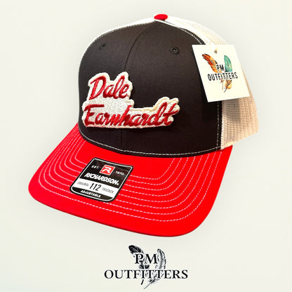 Dale Earnhardt Vintage Patch Hat - Authentic NASCAR Memorabilia | Richardson 112 Red Black White