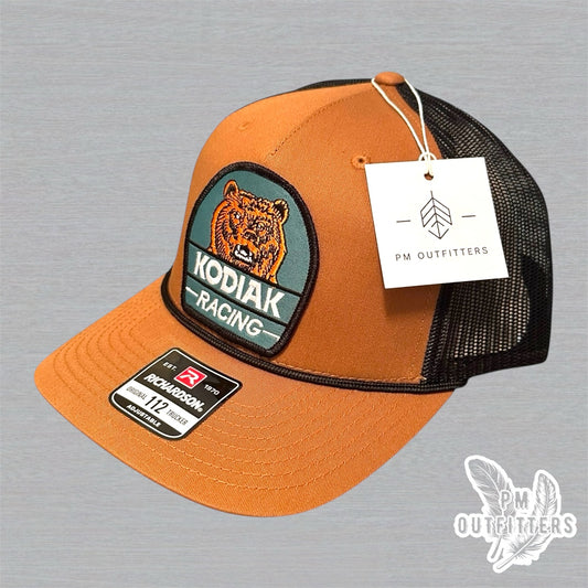 Retro Kodiak Bear NASCAR Racing Rope Trucker Hat