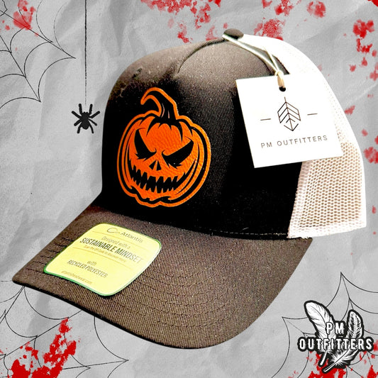 Custom Design Evil Pumpkin Atlantis 5-panel Sustainable Performance Trucker